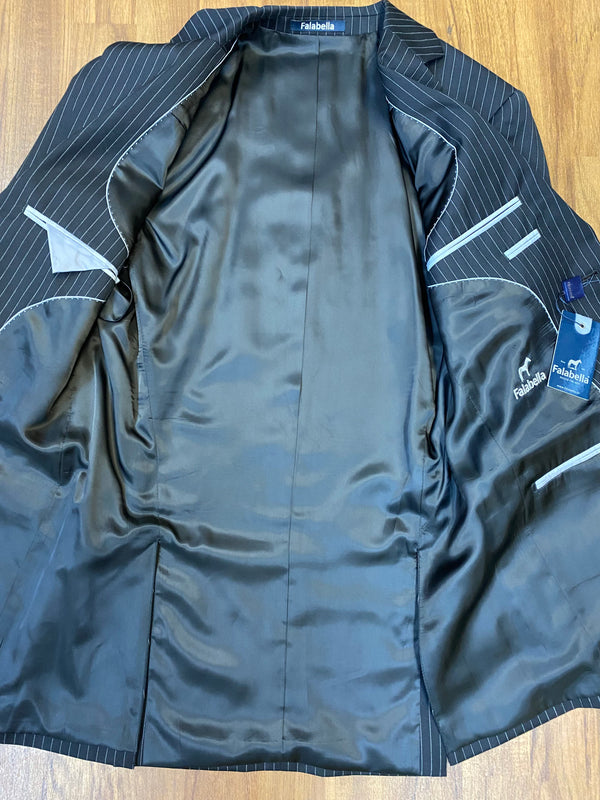 Vintage Nadelstreifen-Anzug Dunkelblau – Gr. 90