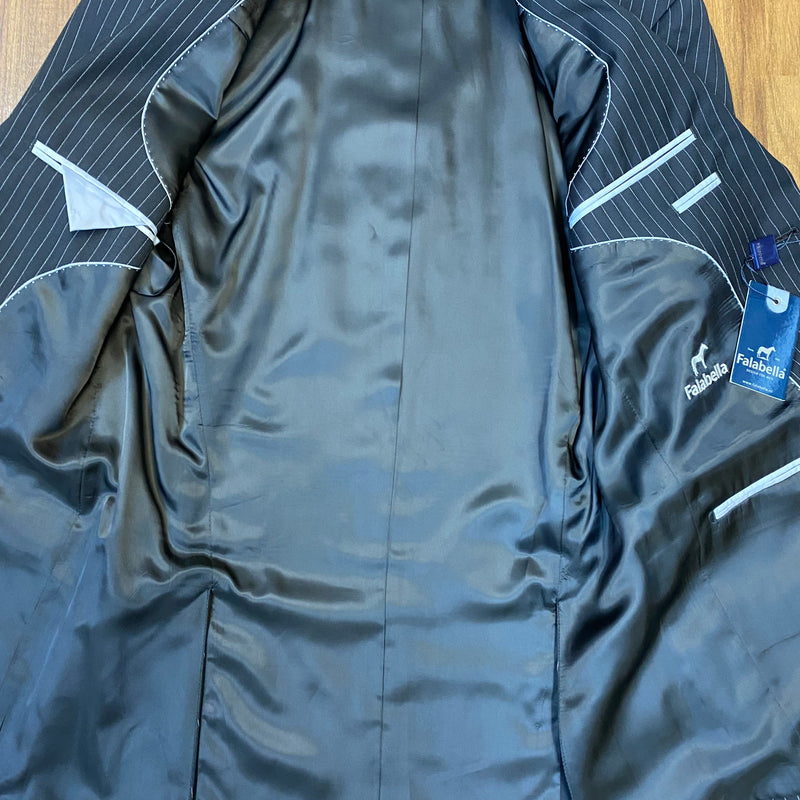 Vintage Nadelstreifen-Anzug Dunkelblau – Gr. 90