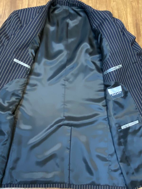 Vintage Nadelstreifen Anzug – Gr. 94 – Dunkelblau