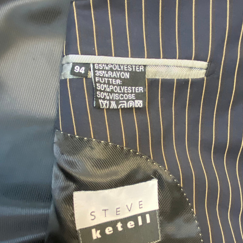 Vintage Nadelstreifen Anzug – Gr. 94 – Dunkelblau