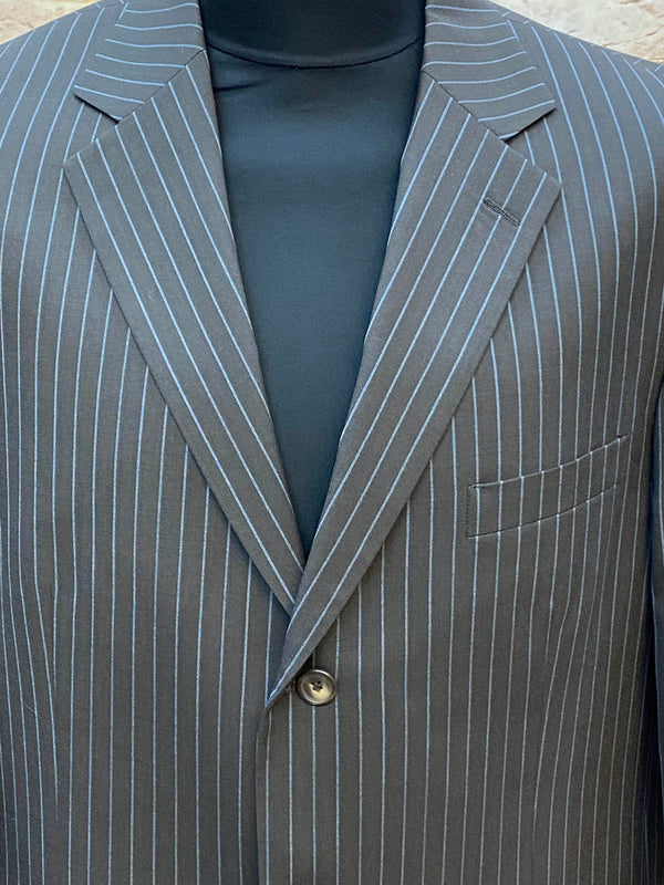 Vintage Nadelstreifen-Anzug Braun – Gr. 106