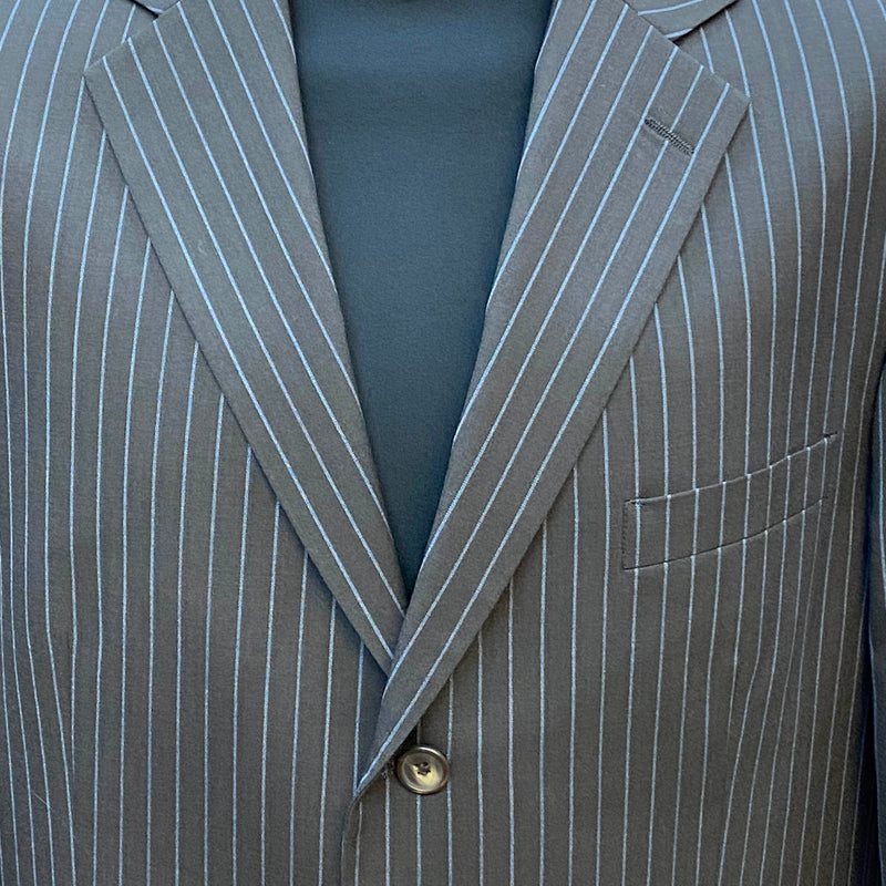 Vintage Nadelstreifen-Anzug Braun – Gr. 106