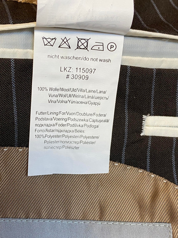 Vintage Nadelstreifen-Anzug Braun – Gr. 106