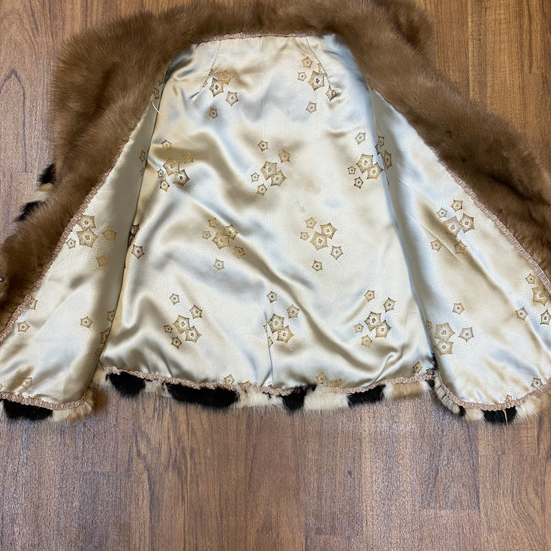 40er Jahre Pelzcape Cape Nerz True Vintage, Fell Pelz Gr.S