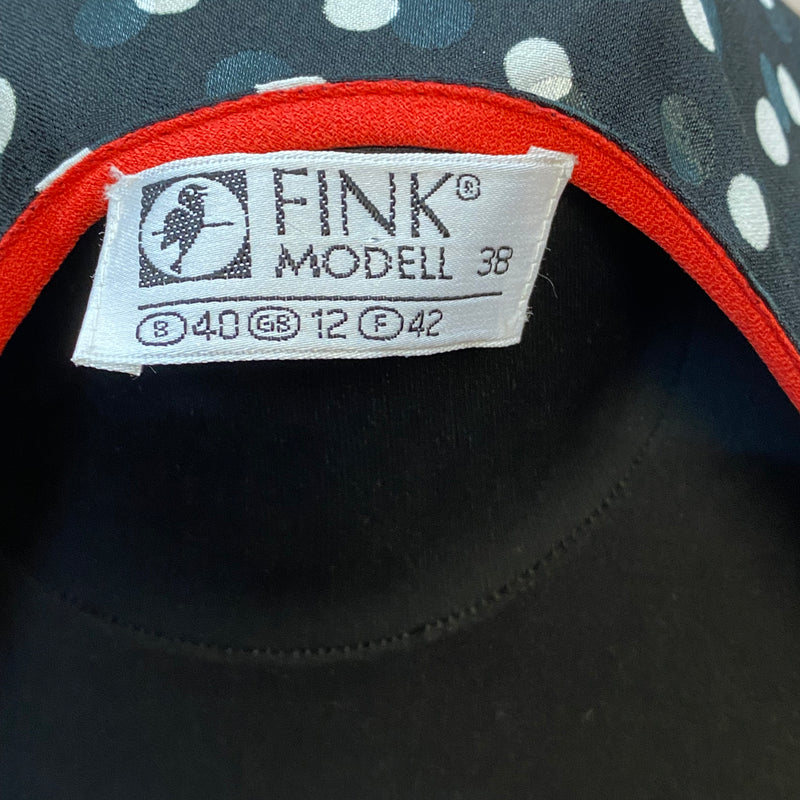Vintage Damen-Kostüm mit Polka-Dot-Muster Gr.38