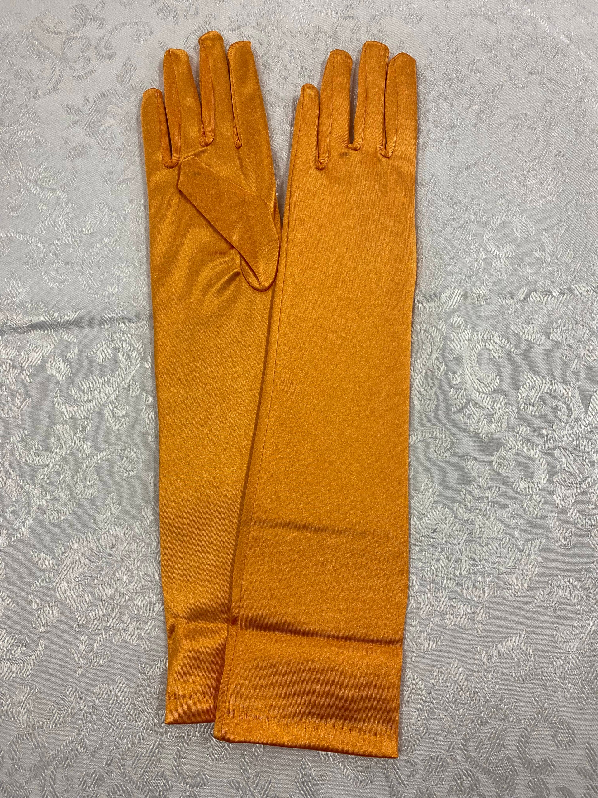 Orange Charleston Handschuhe 20er Jahre One Size – Glad Rags Kostümverkauf