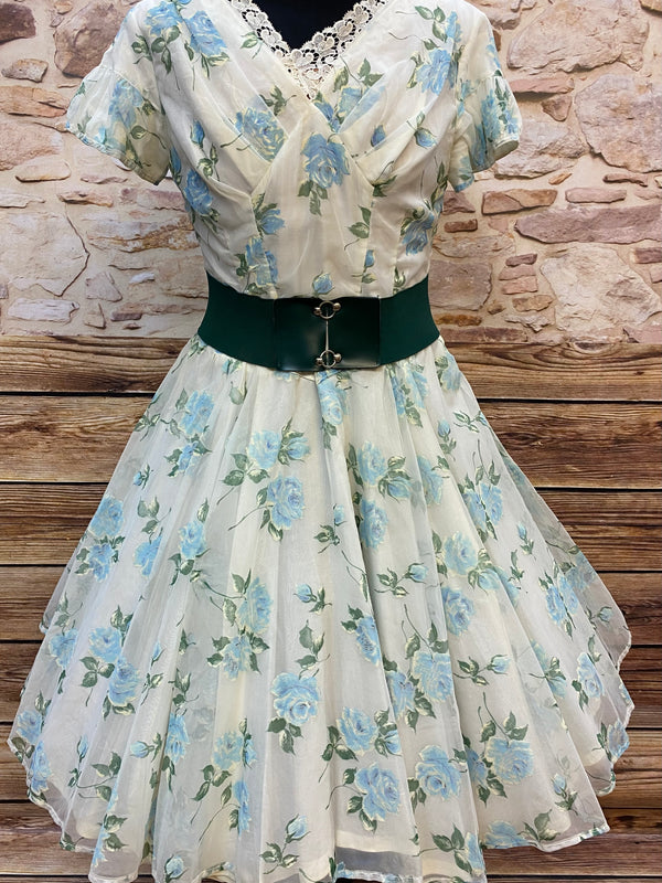 Original 50er Jahre Petticoatkleid True Vintage Nylon Gr. 36 Selten