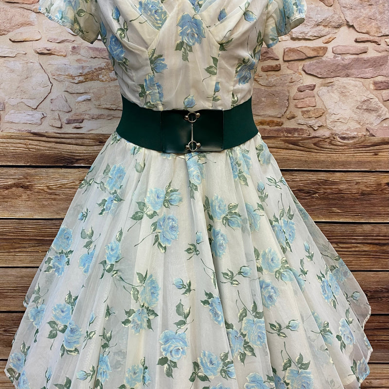 Original 50er Jahre Petticoatkleid True Vintage Nylon Gr. 36 Selten