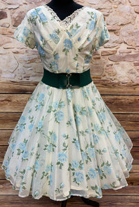 Original 50er Jahre Petticoatkleid True Vintage Nylon Gr. 36 Selten