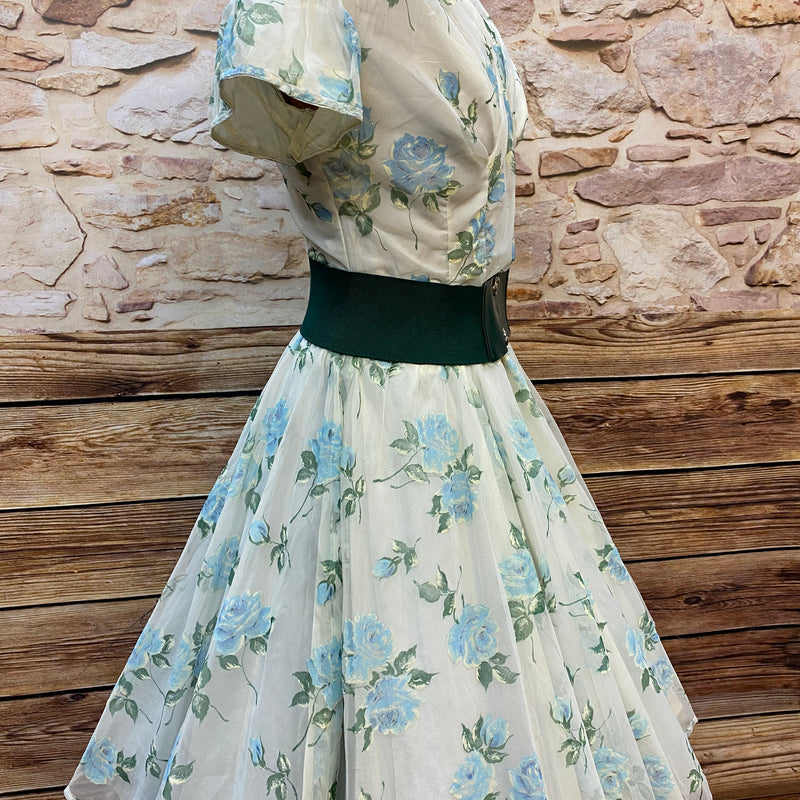 Original 50er Jahre Petticoatkleid True Vintage Nylon Gr. 38