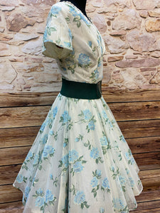 Original 50er Jahre Petticoatkleid True Vintage Nylon Gr. 38
