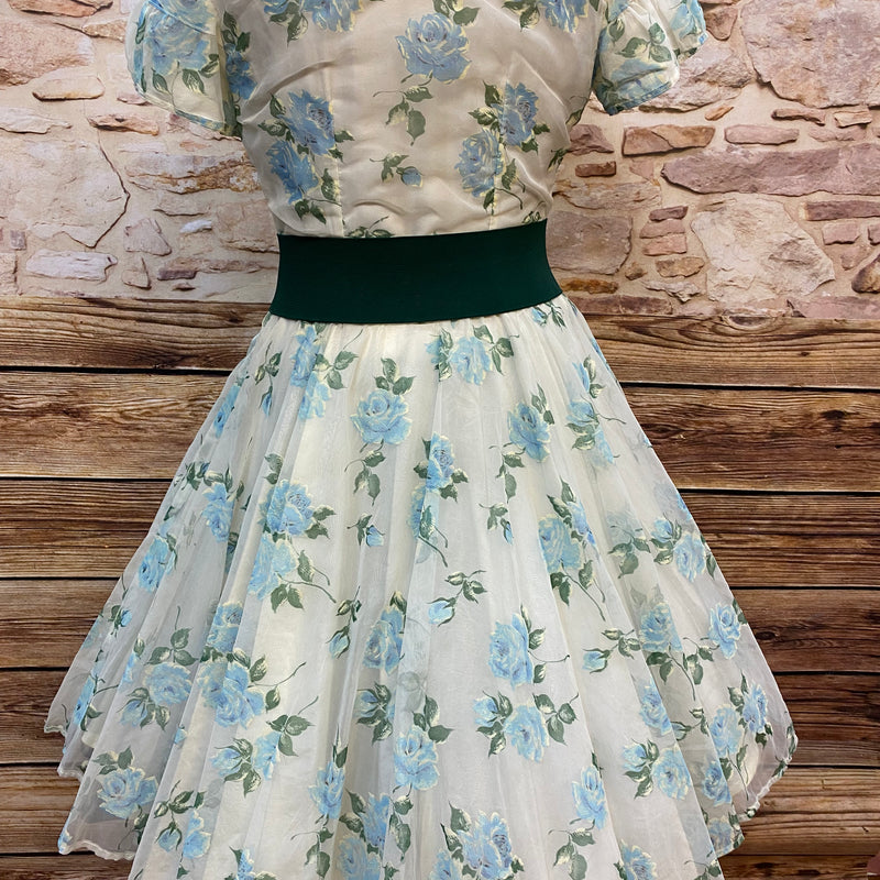 Original 50er Jahre Petticoatkleid True Vintage Nylon Gr. 36 Selten