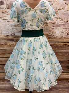 Original 50er Jahre Petticoatkleid True Vintage Nylon Gr. 36 Selten
