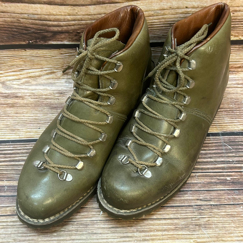 „Vintage Bergsteiger-Stiefel Patons Lavaredo aus olivgrünem Leder, Gr. 40, Made in Italy“