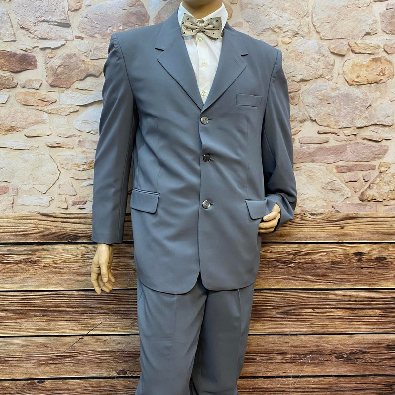 „Komplett-Outfit Peaky Blinders Stil Grau Gr. 52 mit Schiebermütze, Fliege, Hosenträgern und Knickerbockerhose – 20er Jahre Herrenmode“