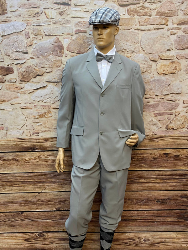 Komplett-Outfit 20er Jahre in Grau – Gr. 50