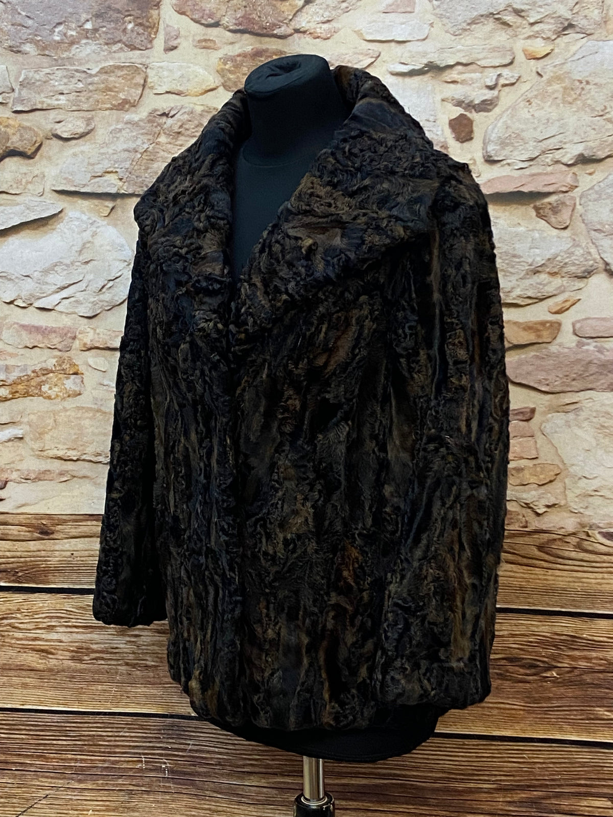 Veste de fourrure vintage de Pelzhaus KW Bentzing taille 38