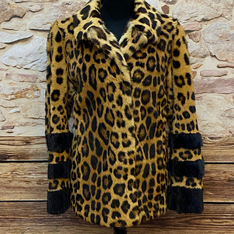 Vintage Leopard Pelzjacke von Sylystyle Gr.S