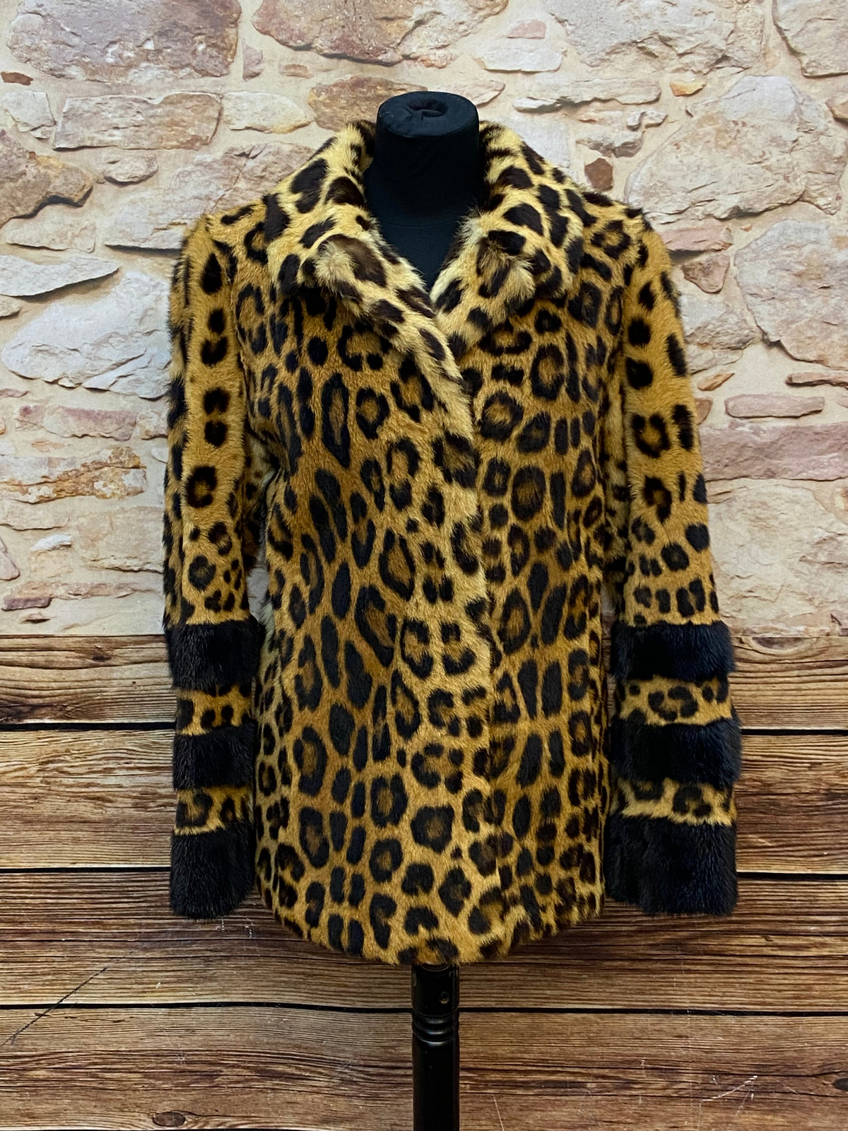 Vintage Leopard Pelzjacke von Sylystyle Gr.S