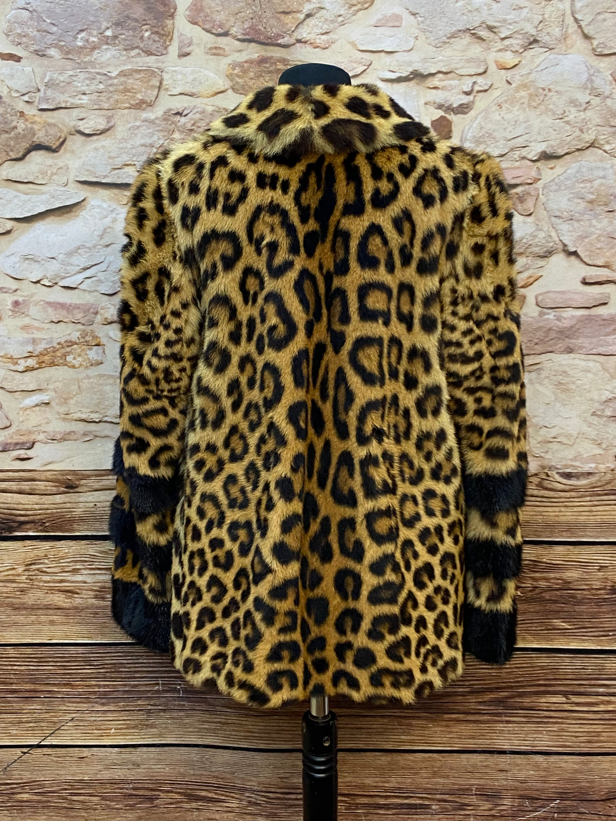 Vintage Leopard Pelzjacke von Sylystyle Gr.S Unikat Echtpelz