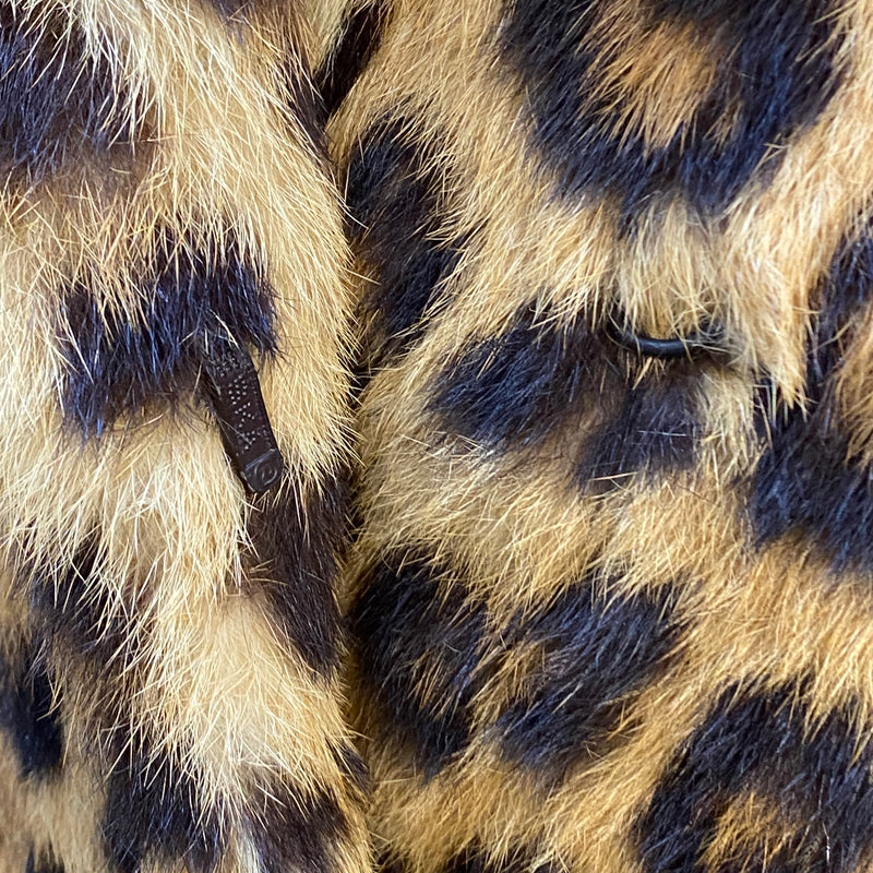 Vintage Leopard Pelzjacke Gr.S Unikat Echtpelz