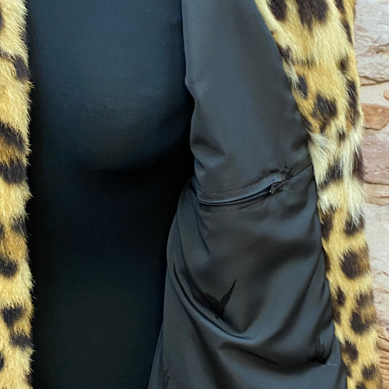 Vintage Leopard Pelzjacke Gr.S Unikat Echtpelz