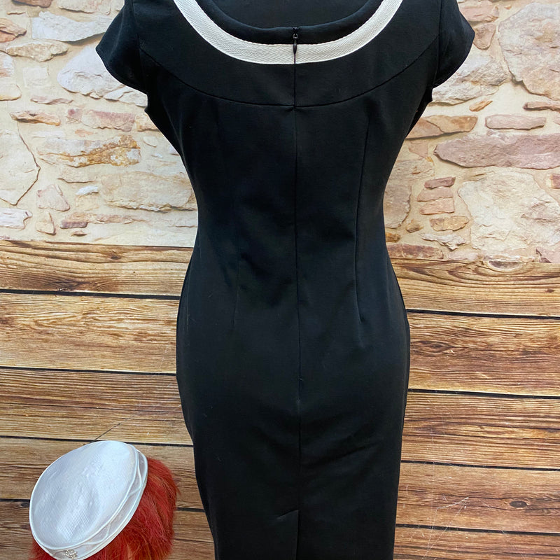 50er-Jahre-Stil Kostüm – Vintage Pencil-Kleid Gr.38 mit Hut und Handschuhen