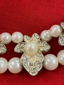 Schmuckset, Vintage, Perlen Armband Ohrringe Halskette Collier Set in Box