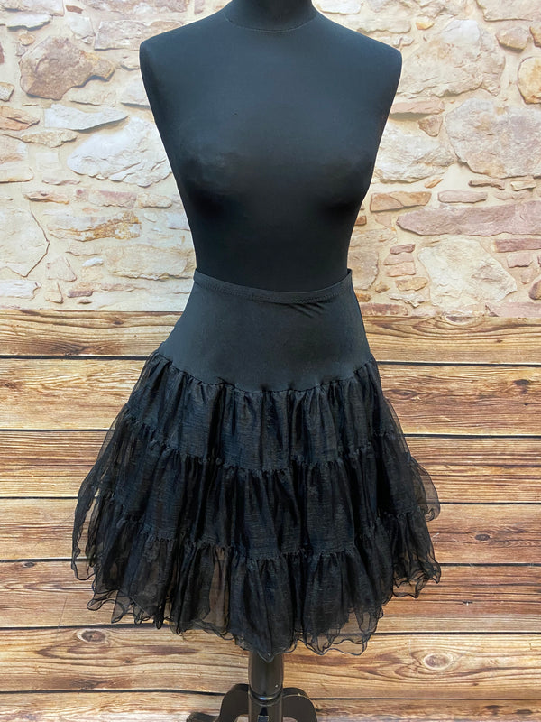 „Vintage Petticoat schwarz Damen 50er Jahre Rockabilly Unterrock“