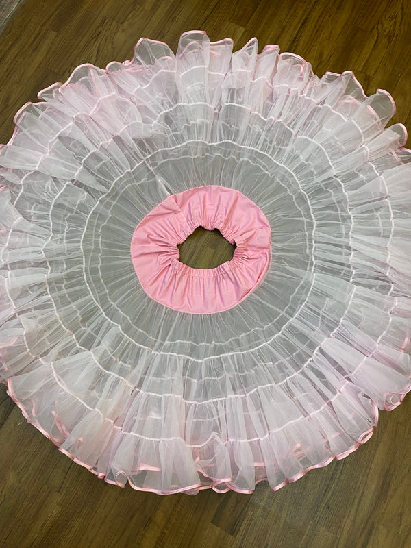 Rosa 3-lagiger Petticoat von Malco Modes – Größe M