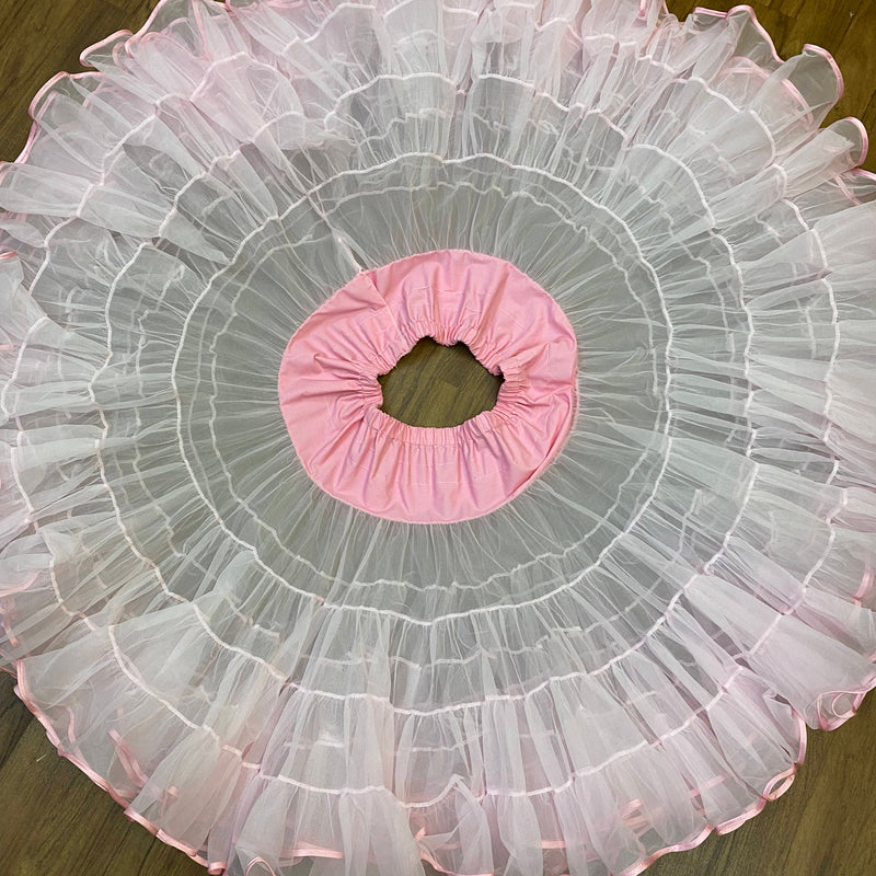 Rosa 3-lagiger Petticoat von Malco Modes – Größe M