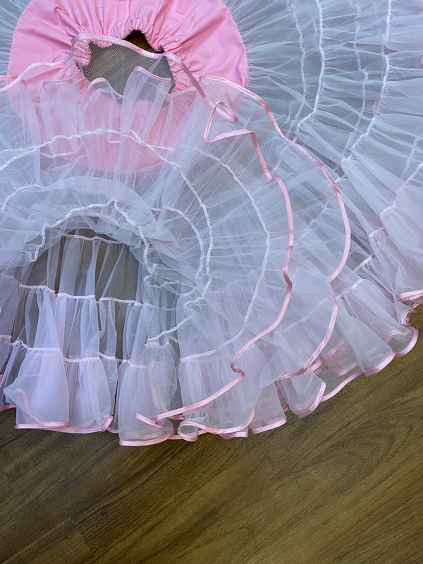 Rosa 3-lagiger Petticoat von Malco Modes – Größe M