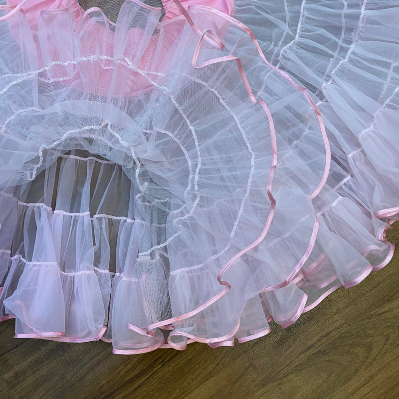 Rosa 3-lagiger Petticoat von Malco Modes – Größe M
