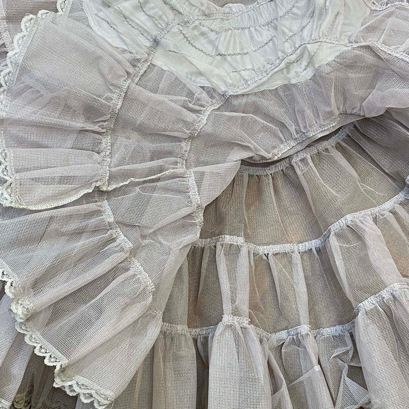Vintage Petticoat – grauer, tellerweiter Unterrock (Gr. 38–42), 2-lagig & sehr füllig