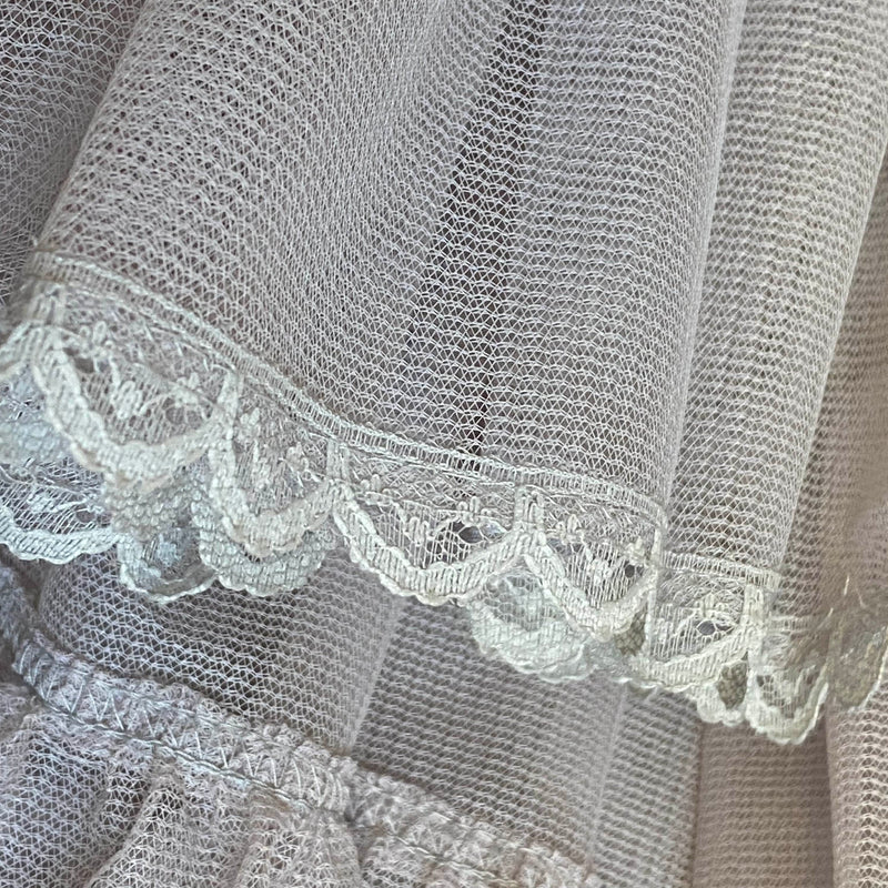 Vintage Petticoat – grauer, tellerweiter Unterrock (Gr. 38–42), 2-lagig & sehr füllig