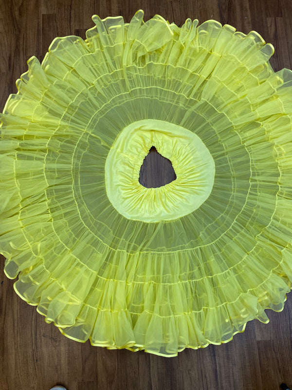 Gelber Petticoat – 3-lagig, Tellerweite, Gr. L, sehr guter Zustand