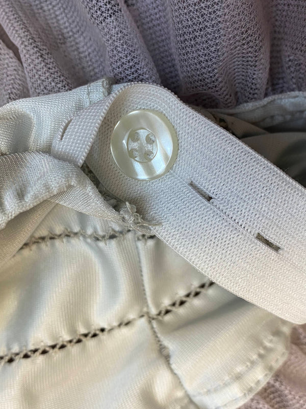 Vintage Petticoat – grauer, tellerweiter Unterrock (Gr. 38–42), 2-lagig & sehr füllig