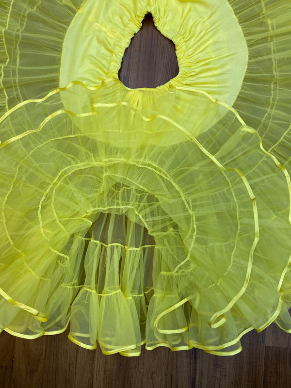 Gelber Petticoat – 3-lagig, Tellerweite, Gr. L, sehr guter Zustand