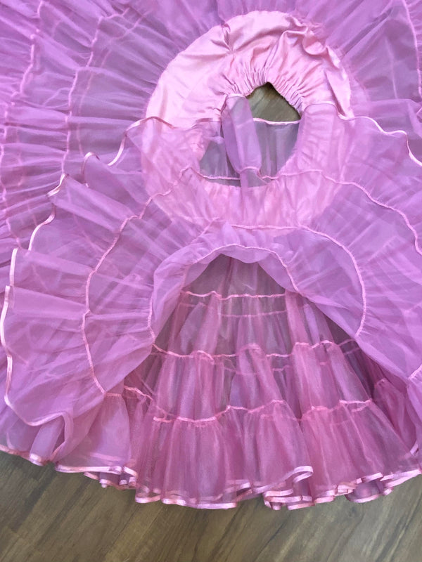 Vintage Petticoat • Malco Modes • Rosa • Tellerweit • Größe 36–40