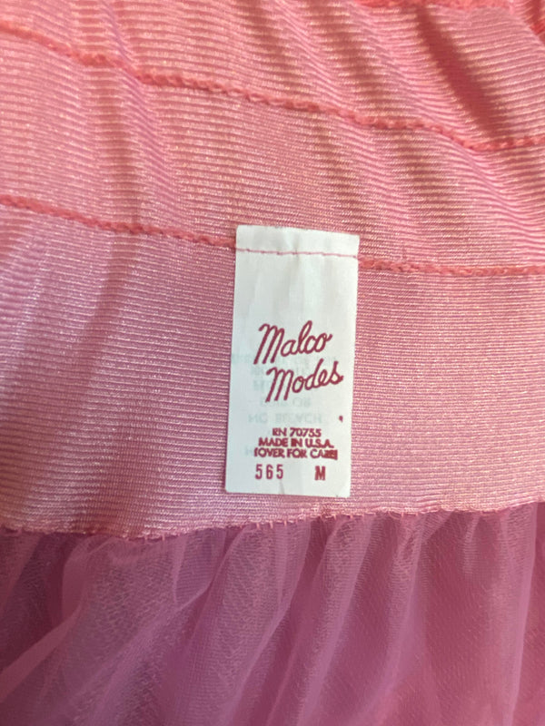 Vintage Petticoat • Malco Modes • Rosa • Tellerweit • Größe 36–40
