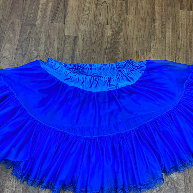 Vintage-Petticoat in Königsblau, Dreilagig – Größe 42