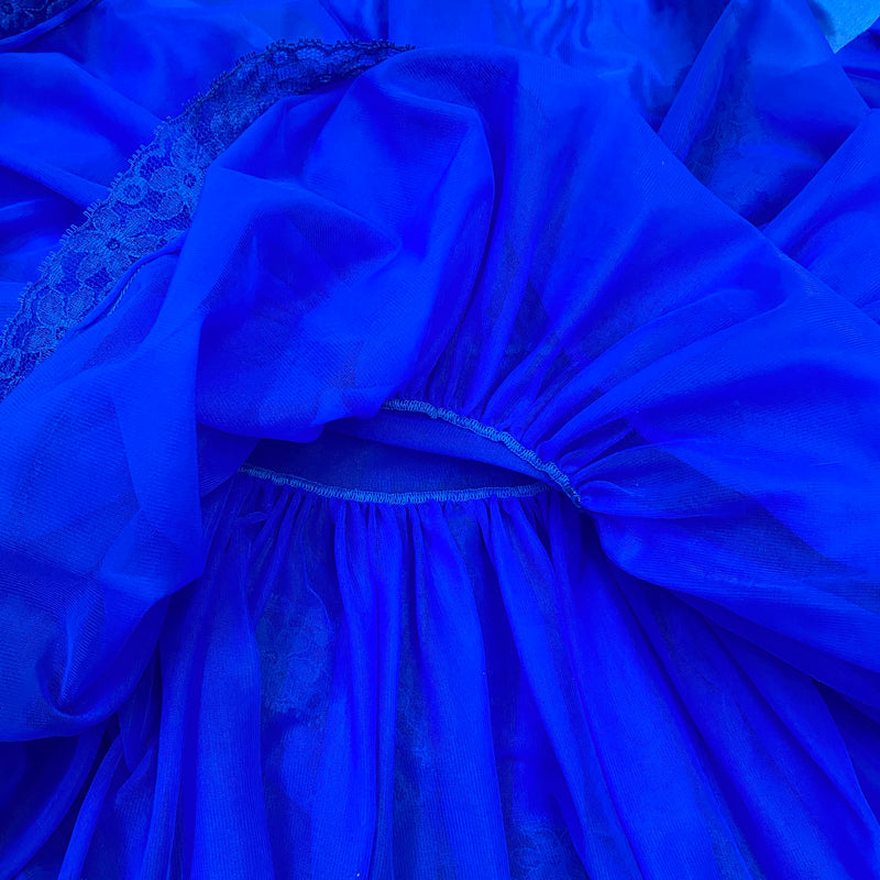 Vintage-Petticoat in Königsblau, Dreilagig – Größe 42