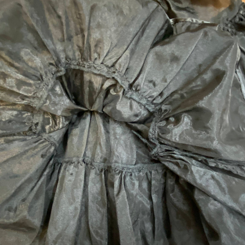 Vintage-Petticoat in Schwarz, Zweilagig – Größe L
