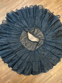 Vintage-Petticoat in Schwarz, Zweilagig – Größe L