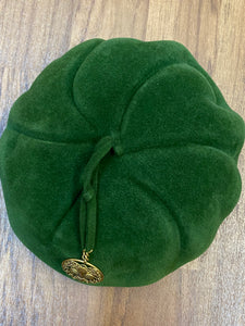 Hochwertiger Damen Hut Pillbox-Hut Vintage grün