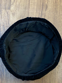 Chapeau pour femme de haute qualité, chapeau pilulier d'occasion noir, taille 57 