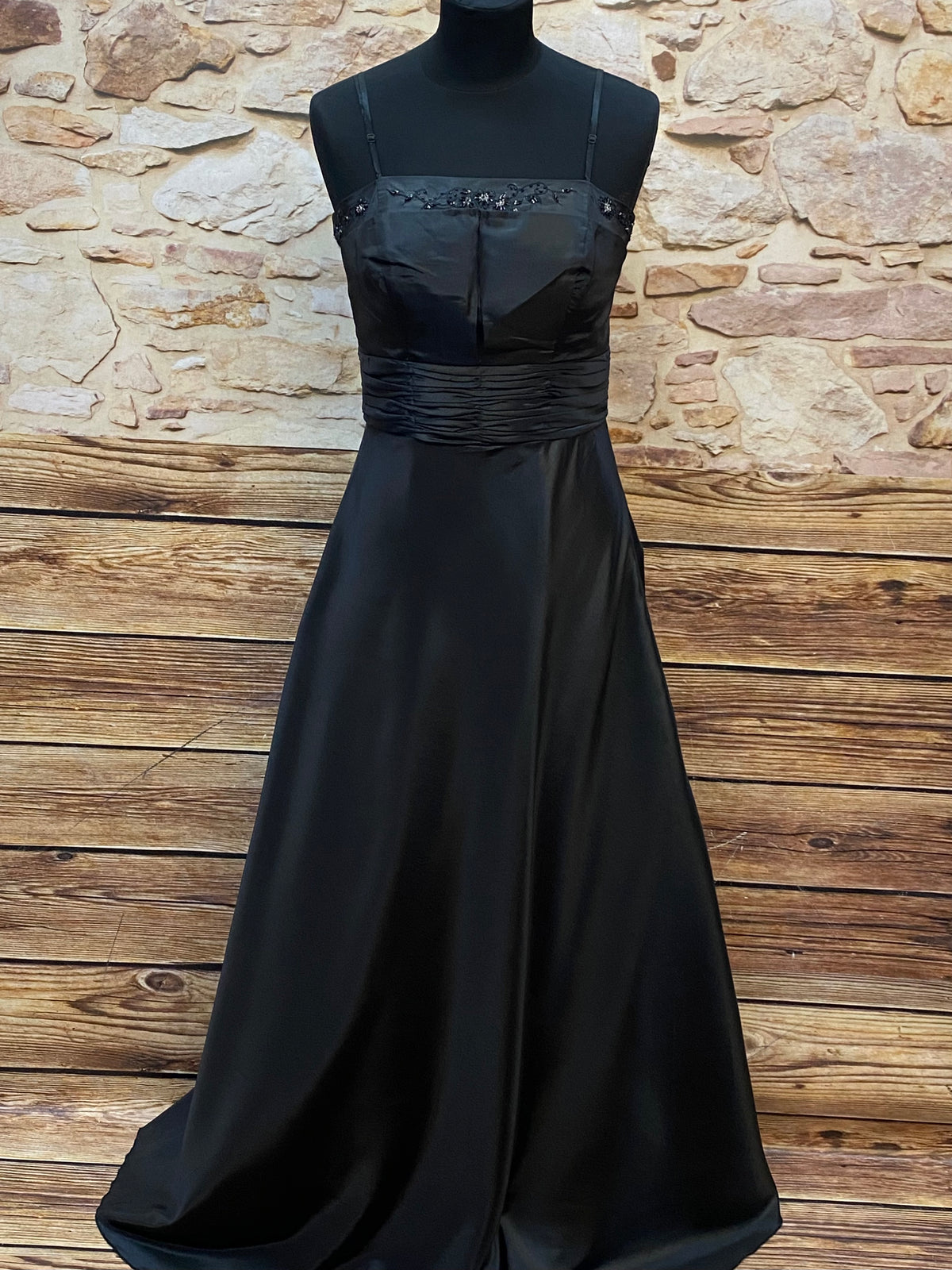 Elegantes schwarzes Abendkleid für Unterwasser-Shootings Gr.38