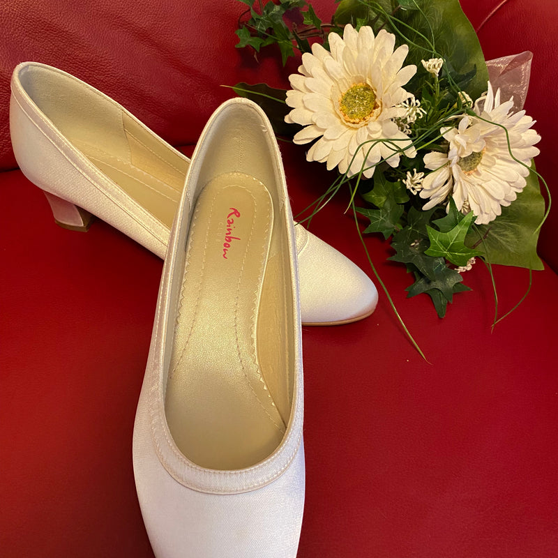 Brautschuh Ramona Gr.37,5 Ivory Satin