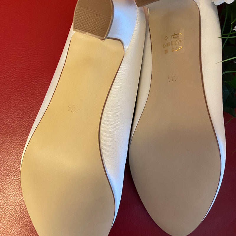 Brautschuh Ramona Gr.37,5 Ivory Satin