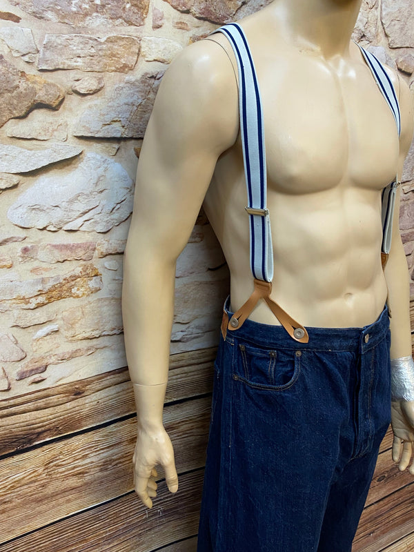 Vintage Levi’s 501 Herren Jeans Blau W38 L38 – Rockabilly 50er Jahre Stil mit Hosenträgern, Ansicht 4